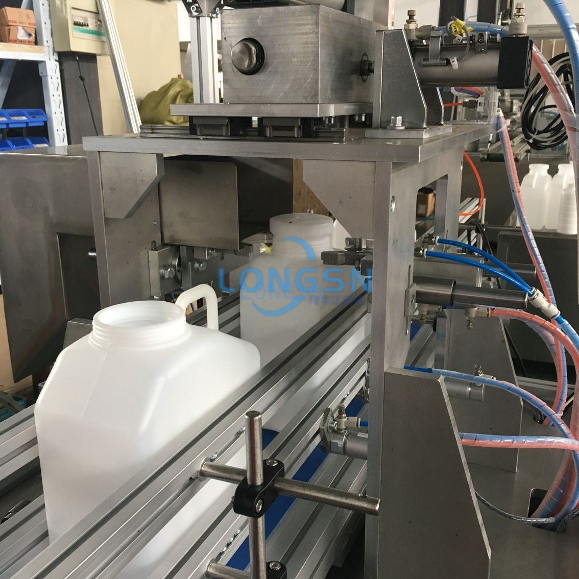 Automatikus műanyag üres palack nyak szájvágó szivárgás tesztelő gép 